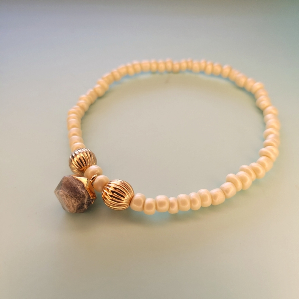 🤍3/$30 Smoky Quatrz Stone Handmade Bracelet